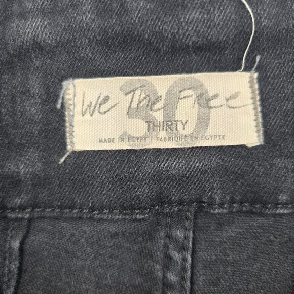 We The Free Jeans Women's 30 High Rise Flared Leg Black Stretch Denim Bellbottom - Picture 6 of 13